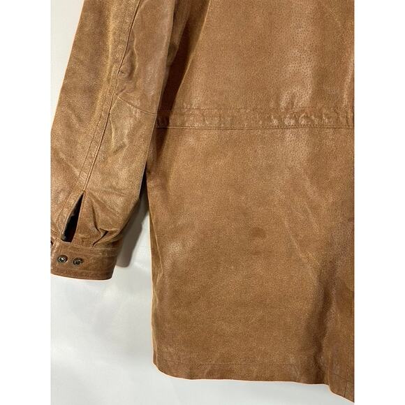 WILSONS LEATHER Men's Vintage Brown Leather Zip-Up Jacket SZ L - Picture 9 of 12